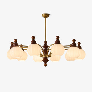 Lustra Lustre Blossom avec Abat-jours en Verre