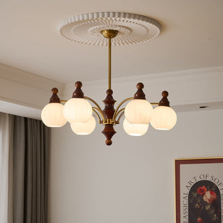 Lustra Lustre Blossom avec Abat-jours en Verre