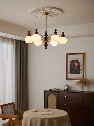 Lustra Lustre Blossom avec Abat-jours en Verre