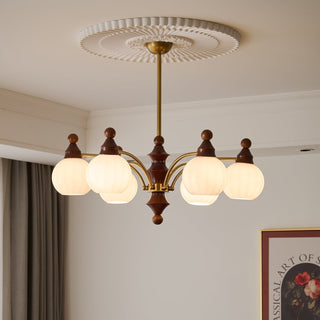 Lustra Lustre Blossom avec Abat-jours en Verre