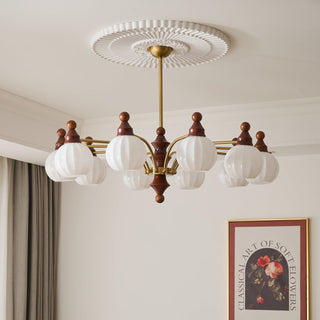 Lustra Lustre Blossom avec Abat-jours en Verre