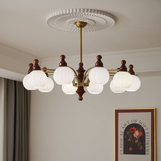 Lustra Lustre Blossom avec Abat-jours en Verre