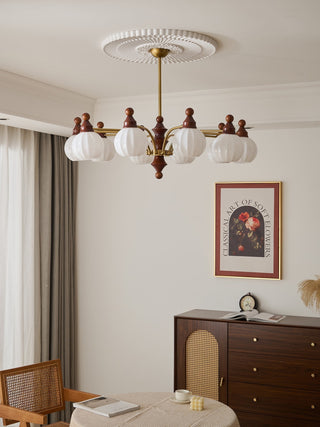Lustra Lustre Blossom avec Abat-jours en Verre