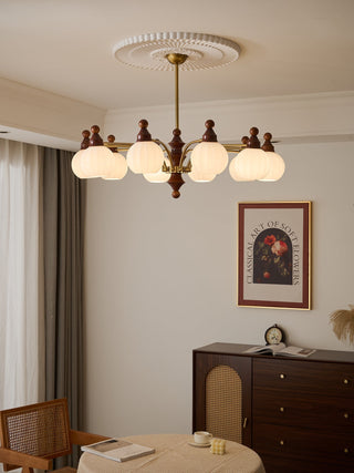Lustra Lustre Blossom avec Abat-jours en Verre