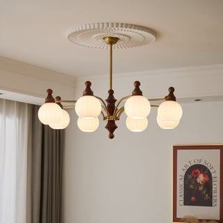 Lustra Lustre Blossom avec Abat-jours en Verre