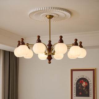 Lustra Lustre Blossom avec Abat-jours en Verre
