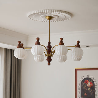 Lustra Lustre Blossom avec Abat-jours en Verre