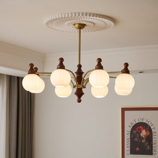 Lustra Lustre Blossom avec Abat-jours en Verre