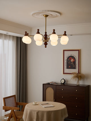 Lustra Lustre Blossom avec Abat-jours en Verre