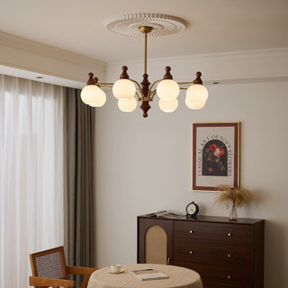 Lustra Lustre Blossom avec Abat-jours en Verre