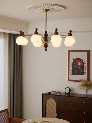 Lustra Lustre Blossom avec Abat-jours en Verre