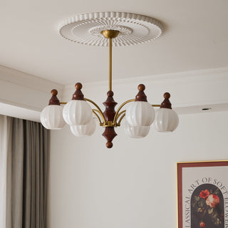Lustra Lustre Blossom avec Abat-jours en Verre
