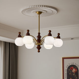 Lustra Lustre Blossom avec Abat-jours en Verre