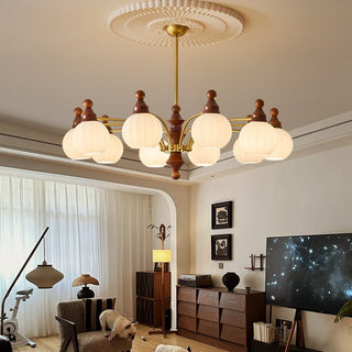 Lustra Lustre Blossom avec Abat-jours en Verre