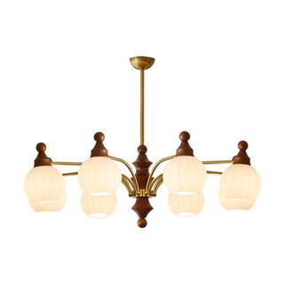 Lustra Lustre Blossom avec Abat-jours en Verre