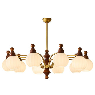 Lustra Lustre Blossom avec Abat-jours en Verre