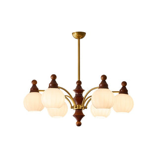 Lustra Lustre Blossom avec Abat-jours en Verre