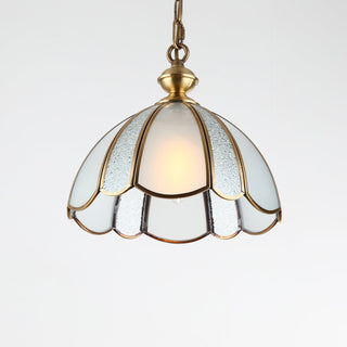 Ophaan Suspension Traditionnelle en Laiton et Verre Art
