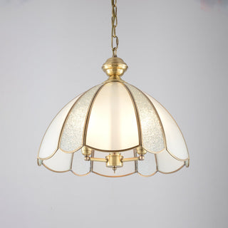 Ophaan Suspension Traditionnelle en Laiton et Verre Art