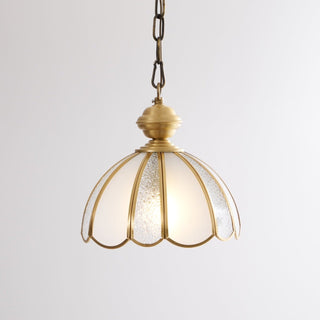 Ophaan Suspension Traditionnelle en Laiton et Verre Art