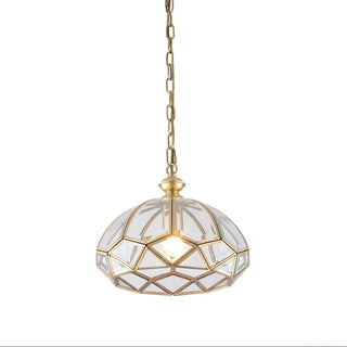 Ophaan Suspension Traditionnelle en Laiton et Verre Art