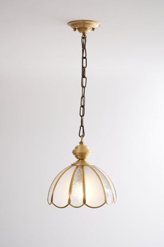 Ophaan Suspension Traditionnelle en Laiton et Verre Art