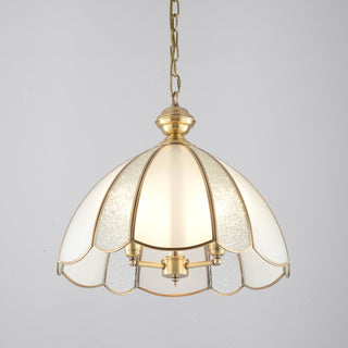 Ophaan Suspension Traditionnelle en Laiton et Verre Art