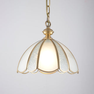 Ophaan Suspension Traditionnelle en Laiton et Verre Art
