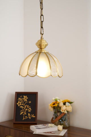 Ophaan Suspension Traditionnelle en Laiton et Verre Art