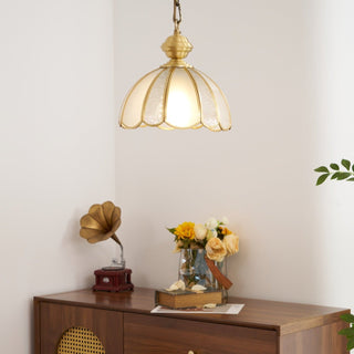 Ophaan Suspension Traditionnelle en Laiton et Verre Art