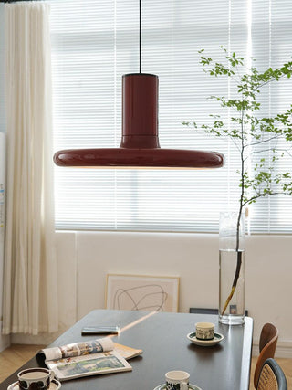 Solara Lampe suspendue cylindrique en aluminium à disque industriel