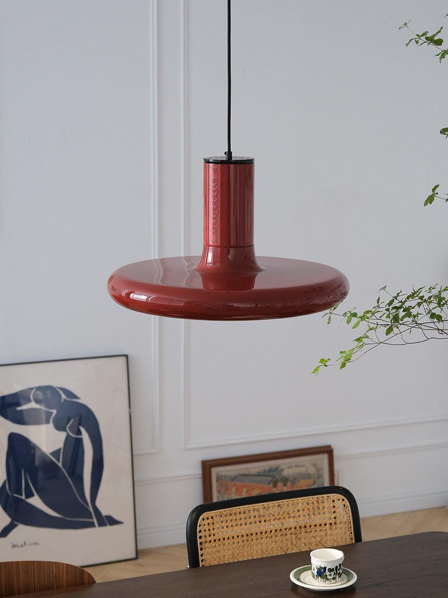 Orlios Lampe suspendue cylindrique en aluminium à disque industriel