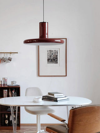 Solara Lampe suspendue cylindrique en aluminium à disque industriel