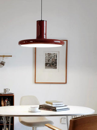 Solara Lampe suspendue cylindrique en aluminium à disque industriel