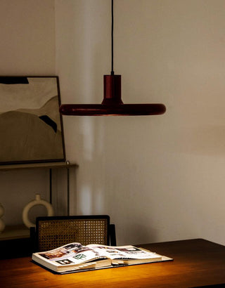 Solara Lampe suspendue cylindrique en aluminium à disque industriel