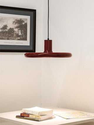 Solara Lampe suspendue cylindrique en aluminium à disque industriel