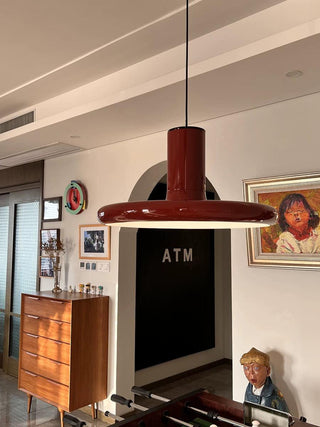 Solara Lampe suspendue cylindrique en aluminium à disque industriel
