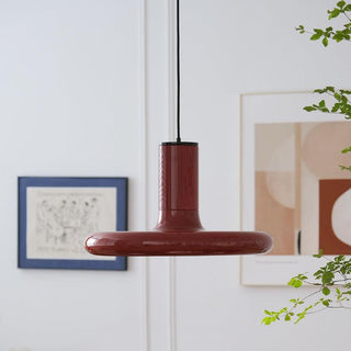 Solara Lampe suspendue cylindrique en aluminium à disque industriel