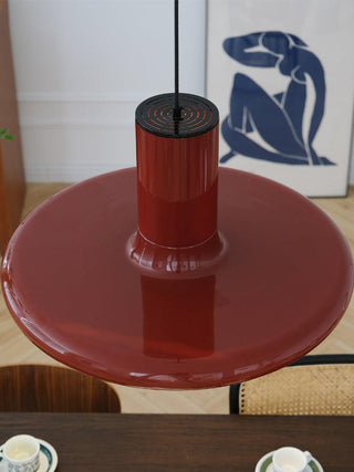 Solara Lampe suspendue cylindrique en aluminium à disque industriel