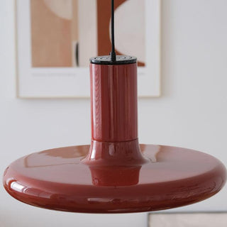 Solara Lampe suspendue cylindrique en aluminium à disque industriel