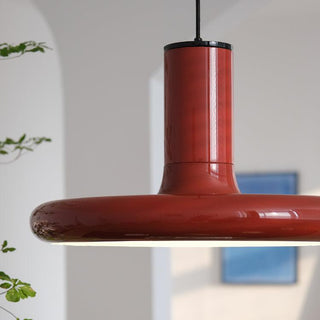 Solara Lampe suspendue cylindrique en aluminium à disque industriel