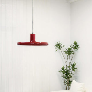 Solara Lampe suspendue cylindrique en aluminium à disque industriel