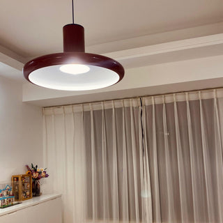 Solara Lampe suspendue cylindrique en aluminium à disque industriel