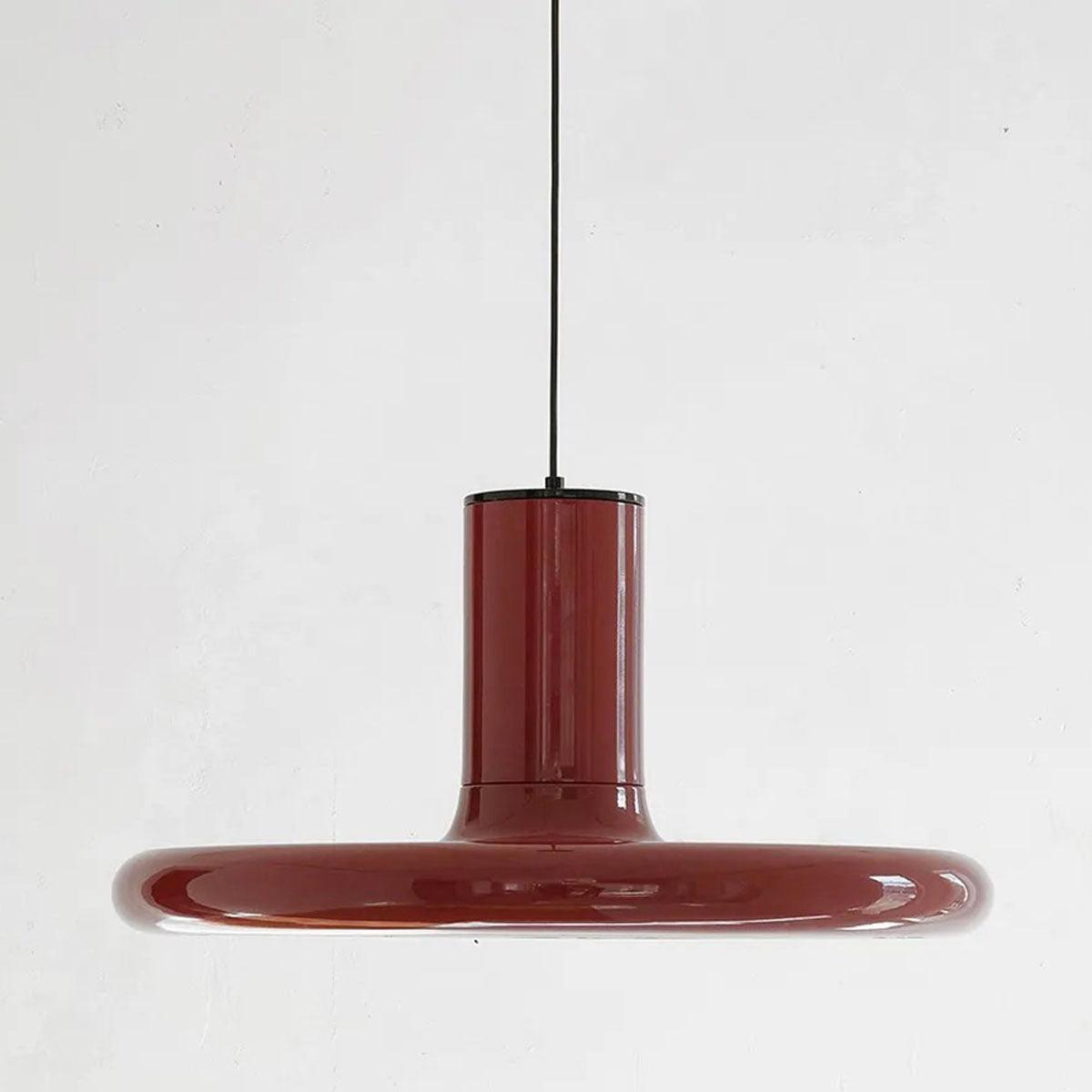 Orlios Lampe suspendue cylindrique en aluminium à disque industriel