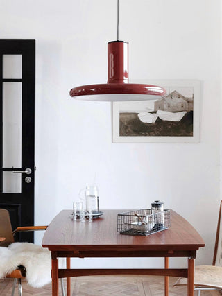 Solara Lampe suspendue cylindrique en aluminium à disque industriel