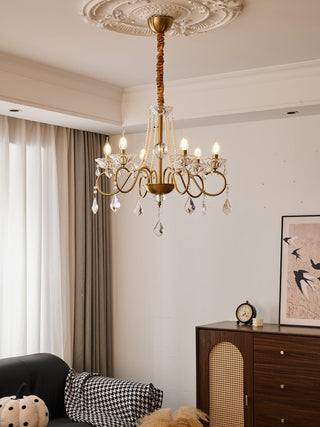 VelaeyraLustre Postmoderne de Luxe en Cristal et Perles