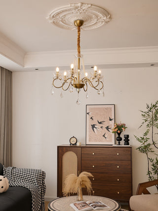VelaeyraLustre Postmoderne de Luxe en Cristal et Perles