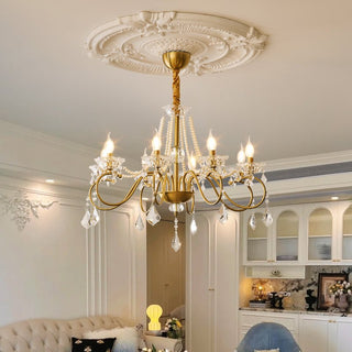 VelaeyraLustre Postmoderne de Luxe en Cristal et Perles