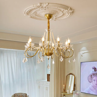 VelaeyraLustre Postmoderne de Luxe en Cristal et Perles