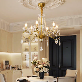 VelaeyraLustre Postmoderne de Luxe en Cristal et Perles